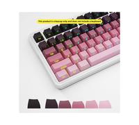 136 Touches OEM-Profile PBT Keycaps Gradient Translucide Touches Gravées Latéralement pour Clavier Mécanique de Jeu C