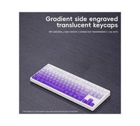 136 Touches OEM-Profile PBT Keycaps Gradient Translucide Touches Gravées Latéralement pour Clavier Mécanique de Jeu A