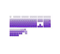 136 Touches OEM-Profile PBT Keycaps Gradient Translucide Touches Gravées Latéralement pour Clavier Mécanique de Jeu A