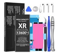 13600mAh Batterie pour iPhone XR, Batterie de Remplacement Haute capacité Nouvelle 0 Cycle pour iPhone XR A1984, A2105, A2106, A2108 avec kit d'outils de réparation