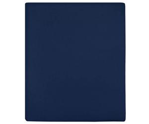 136230 vidaXL Drap-housse Jersey Bleu marine 90x200 cm Coton