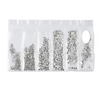 1364 Pièces Pierres de Manucure en Cristal Blanc | Décoration D’ongles Soi-même, Usage Maison ou Pro, pour Ongles Naturels et Artificiels