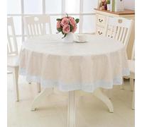 137-200cm PVC Hôtel Imperméable Et Résistant à L’Huile Grande Nappe Ronde Hôtel Tissu De Table Ronde en Plastique sans Lavage Et Résistant Aux Brûlures, Lace111, 180cm Diameter