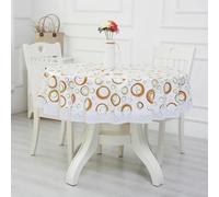 137-200cm PVC Hôtel Imperméable Et Résistant à L’Huile Grande Nappe Ronde Hôtel Tissu De Table Ronde en Plastique sans Lavage Et Résistant Aux Brûlures, Lace 173, 200cm Diameter