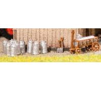 Noch 13725 - Set laiterie, Charette + pots à lait - HO (1:87)