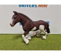Schleich Figurine en PVC Jument Clydesdale – Monde de la Ferme