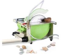 1380W Mini scie à table et polisseur, machine à facettes de bijoux polyvalente avec une vitesse réglable de 500 à 7000 tr/min, idéal pour l'artisanat de précision et la gravure, ensemble d'accessoires