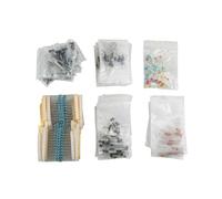 1390 Pcs Composants Electroniques - 30 Valeurs Résistances 10Ω-1M, 5 Couleurs LED, Condensateurs électrolytiques, Condensateurs en Céramique, Diodes, Transistors