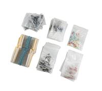 1390 Pcs Composants Electroniques - 30 Valeurs Résistances 10Ω-1M, 5 Couleurs LED, Condensateurs électrolytiques, Condensateurs en Céramique, Diodes, Transistors
