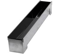 13923 Moule à bûche de Noël petit format Mini Gouttière à bûche carrée inox 30x4.5x(h)4.5cm Argent