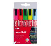 [13959] apli Lot de 5 Marqueurs craie liquide effaçable 22,5x9 cm