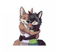 13cm pour Furry Femboy Wolf Étanche Autocollants De Voiture Personnalité Impression Personnalisée Fenêtre Tronc VAN SUV