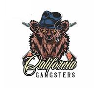 13cm x 10.4cm pour Alifornia Gangsters ours voiture autocollants pare-brise moto décalcomanie personnalité étanche