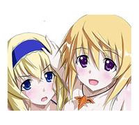 13cmx10.1cm pour Infinite Stratos Cecilia Alcott Charlotte Dunois Autocollants De Voiture Climatiseur