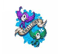 13cmx10.4cm autocollant de voiture drôle pour hirondelles dessin animé décalcomanie étanche voiture Assessoires pare-brise