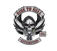 13cmx10.4cm pour Bikers Ride To Hell Decal Personality Scratch Proof Motocycle Helmet