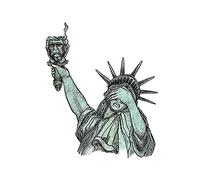 13cmx10.7cm pour Anti Trump Statue de la Liberté Autocollants De Voiture DIY Personnalité Vinyle