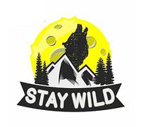13cmx11.6cm Pour Stay Wild Wilderness Wolf Fine Decal Mode Autocollants De Voiture Imperméable À L'eau
