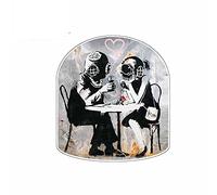 13cmx11.7cm pour Kissing Divers Think Tank Banksy Graffiti Autocollants De Voiture Vinyle Tronc