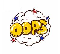 13cmx12.1cm pour Oops Cartoon Sign Fine Decal Funny Car Stickers Vinyl JDM