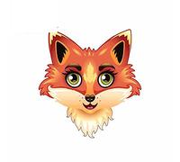 13cmx12.2cm pour Ginger Fox Funny Car Stickers Vinyle Réfrigérateur RV VAN 3D