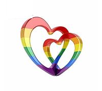 13cmx12.5cm pour Gay Pride Heart Love LGBT Signe Autocollants De Voiture Vinyle JDM