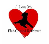 13cmx12.7cm For I Love My Flat Coated Retriever Car Repair Sticker Sunscreen