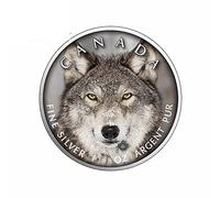 13cmx12.8cm pour Canadian Snow Wolf Fierce Motorcycle VAN Car Sticker Réfrigérateur Cartoon