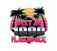 13cmx12.8cm pour le meilleur Flashback.1990 VAN Car Stickers Laptop Anime Cartoon Réfrigérateur