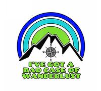 13cmx13cm pour j'ai un mauvais cas de décalcomanie Wanderlust Creative JDM