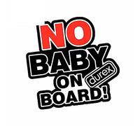 13cmx13cm pour No Baby on Board Moto Autocollants De Voiture VAN Cartoon Anime Imperméable À L'eau