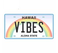 13cmx6.7cm pour Vintage Hawaii Licence Aloha Tronc Autocollant De Voiture Personnalité Pare-Brise Decal