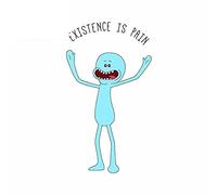 13cmx7.4cm pour EXISTENCE IS PAIN Funny Car Stickers Graffiti Sticker Réfrigérateur Étanche