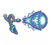 13cmx7.5cm Auto Car Stickers Pixel Style pour Rockman Graphics Stickers Carburant étanche