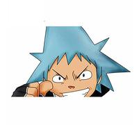 13cmx7.6cm pour Soul Eater Black Star Réfrigérateur Autocollants De Voiture Anime Decal Pare-Brise