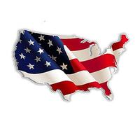 13cmx8.2cm USA États-Unis d'Amérique American US Map Flag Decal Car