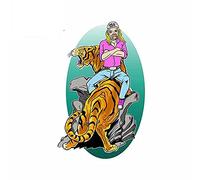 13cmx8.5cm pour Ride the Backwards Tiger Girl Snowboard Decal Windshield Valise Car