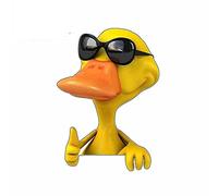 13cmx9.7cm pour Cool Duck 3D Lunettes de soleil Thumbs Up Cartoon Car Stickers Vinyl