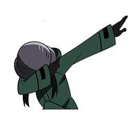 13cmx9.8cm pour Chito Girls Last Tour Dab Autocollants De Voiture Pare-Brise Dessin Animé Étanche