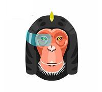 13cmx9.8cm pour les autocollants de voiture de tête de singe Cartoon Trunk VAN Occlusion Scratch Decal