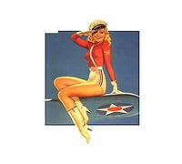 13cmx9.8cm pour Pin up Girl Wings USAF Vinyle Autocollants De Voiture Personnalité Auto