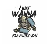 13cmx9.9cm pour Clown je veux jouer avec toi autocollants de voiture pare-brise