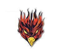 13cmx9cm pour Burning Phoenix Flames VAN Autocollants de voiture Étanche Trunk Cartoon Decal Bumper