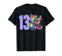 13e Anniversaire Fille Dragon Arc-en-Ciel fête Fille Treize 13 Ans T-Shirt