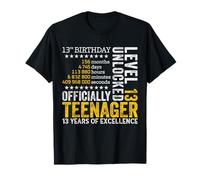 13e Anniversaire Niveau 13 débloqué Style Vintage pour Joueur T-Shirt
