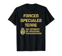 13e Régiment de Dragons Parachutistes France Army RDP Parachute Dragoon Régiment Militaire T-Shirt Noir Homme Small Uni Coupe classique Manche longue Col rond RDP
