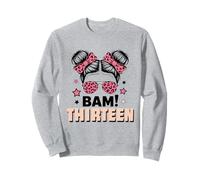 13ème Anniversaire Fille Messy Bun Bäm! Treize Ans Sweatshirt