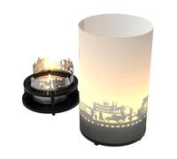 13gramm Chester Skyline Bougie votive dans Un Coffret Cadeau de qualité supérieure, Silhouette en Acier Inoxydable 3D avec bougeoir, bougeoir et écran de Projection.