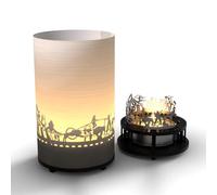 13gramm Cirque Bougie photophore dans Un Coffret de qualité supérieure, Accessoire en Acier Inoxydable 3D avec Bougie à thé, bougeoir et écran de Projection Inclus