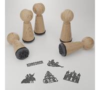 13gramm Versailles Kit de tampons - Idée cadeau créative pour les amateurs de château - Tampon à motif avec des monuments célèbres - Bricolage, scrapbooking, décoration - Souvenir du cœur de la France